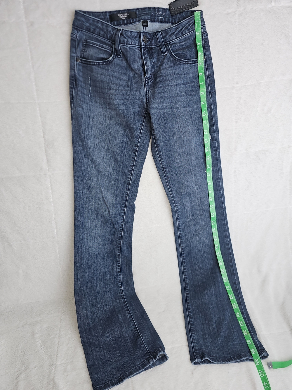Simply Vera Vera Wang Blue Flared Stretch Jeans